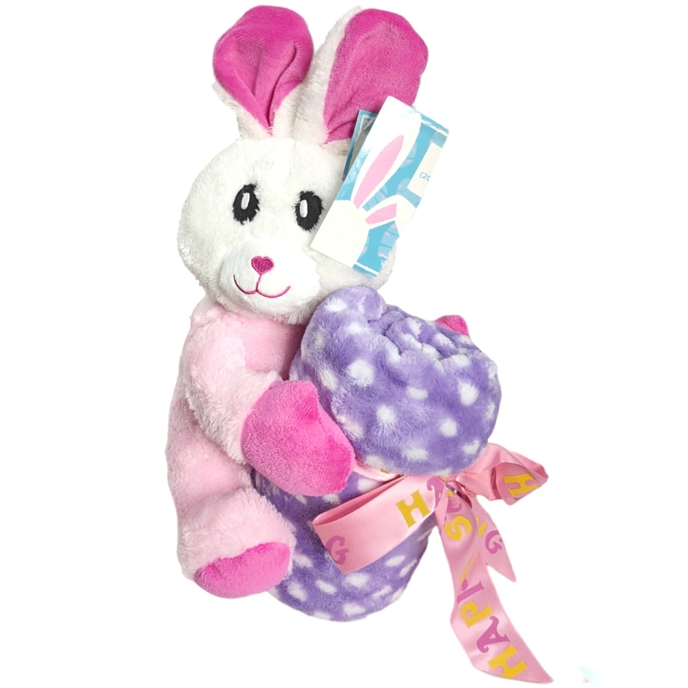 Goffa International Rabbit Stuffed Animal w/Blanket Plush Easter Holiday